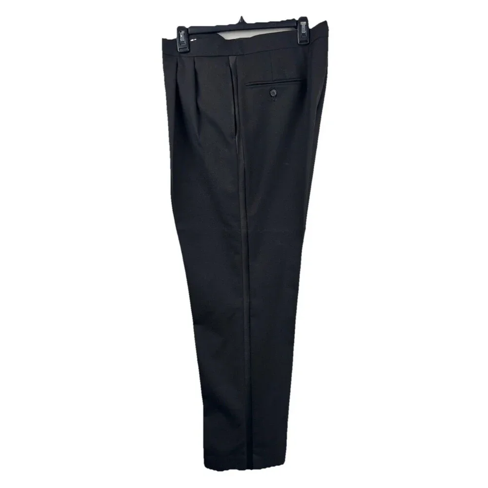 Vtg JOS A BANK Men’s 50L Tuxedo Set 100% Wool Black - Cummerbund & Garment Bag